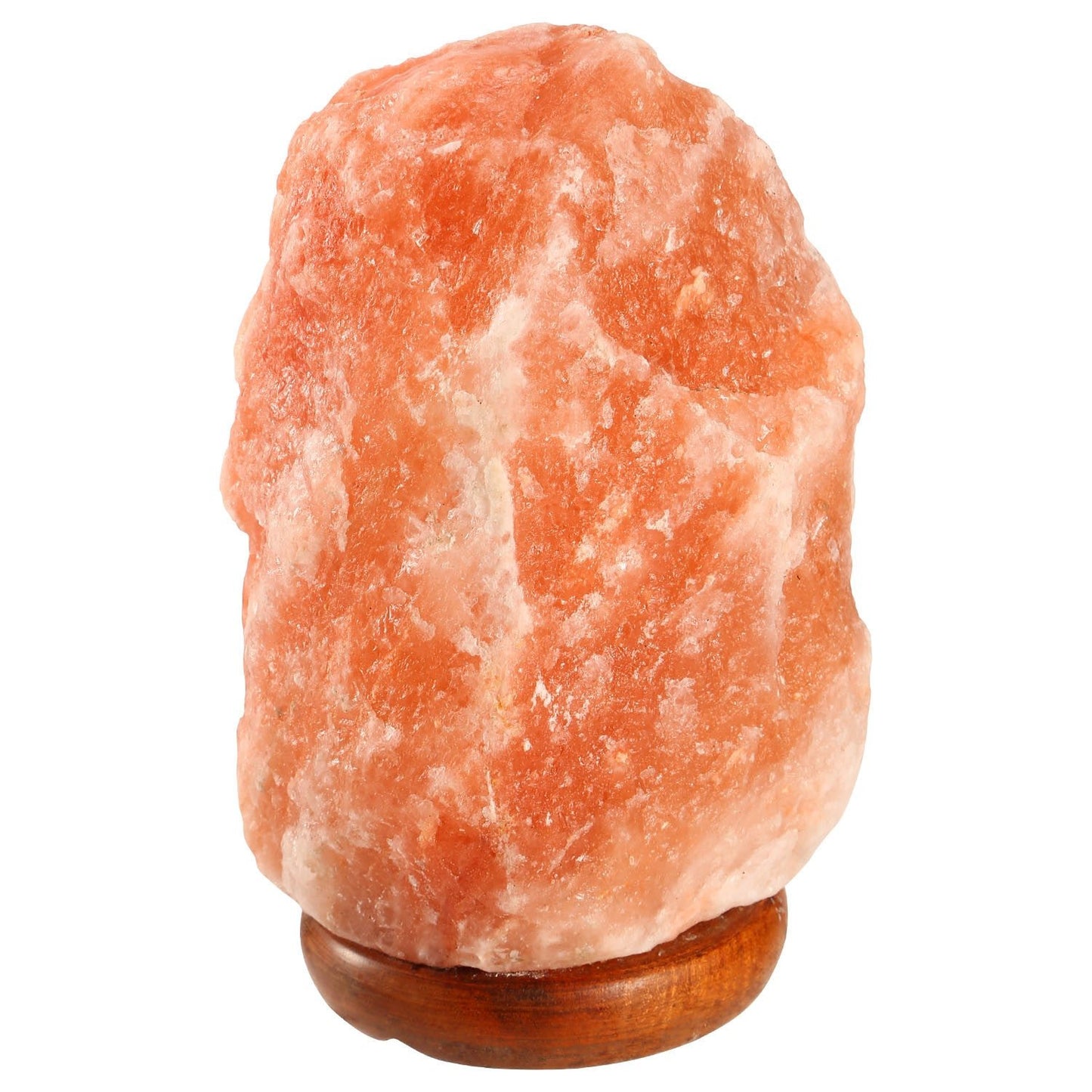 Salt Lamp Crystal Rock Salt Lamp with Dimmer Switch Hand Carved Table Lamps Night Light with Wood Base - Gemtopia