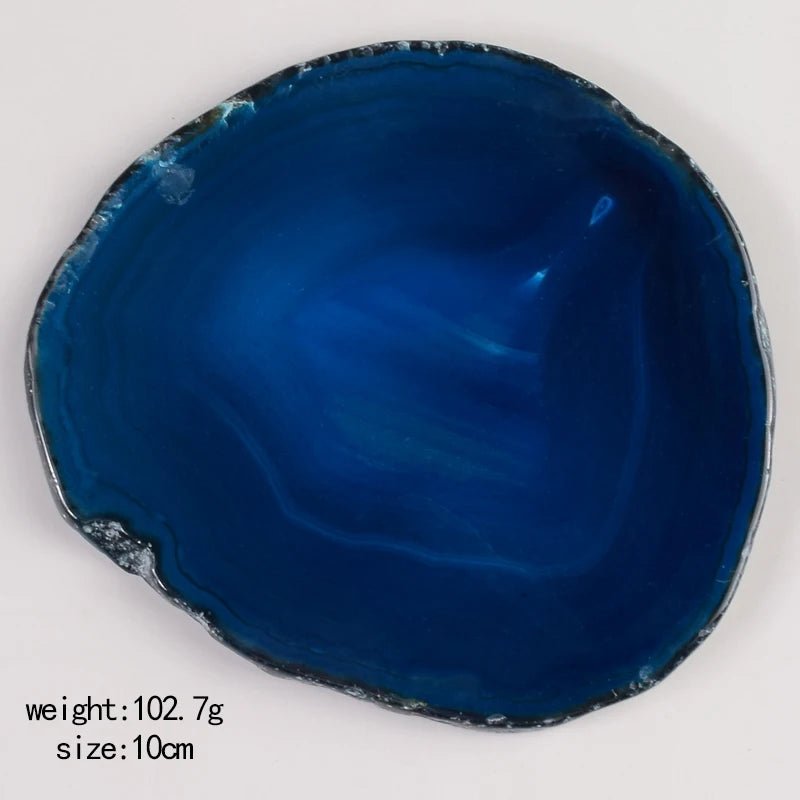 Super Big Natural Agate Slice Gems Crafts Stone Onyx Pad Coaster Cup Mug Glass Hot Beverage Holder Pad Mat Decorative Plates - Gemtopia