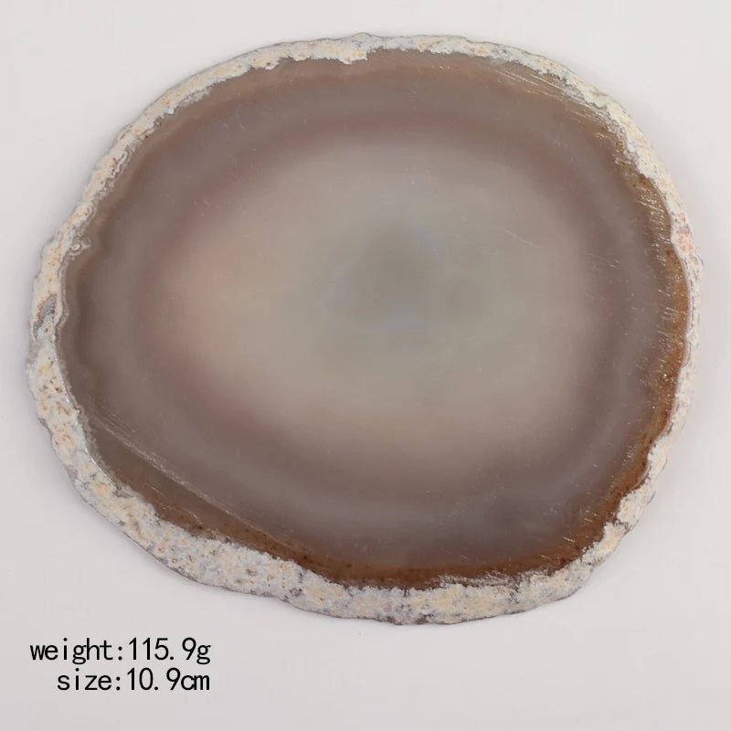 Super Big Natural Agate Slice Gems Crafts Stone Onyx Pad Coaster Cup Mug Glass Hot Beverage Holder Pad Mat Decorative Plates - Gemtopia