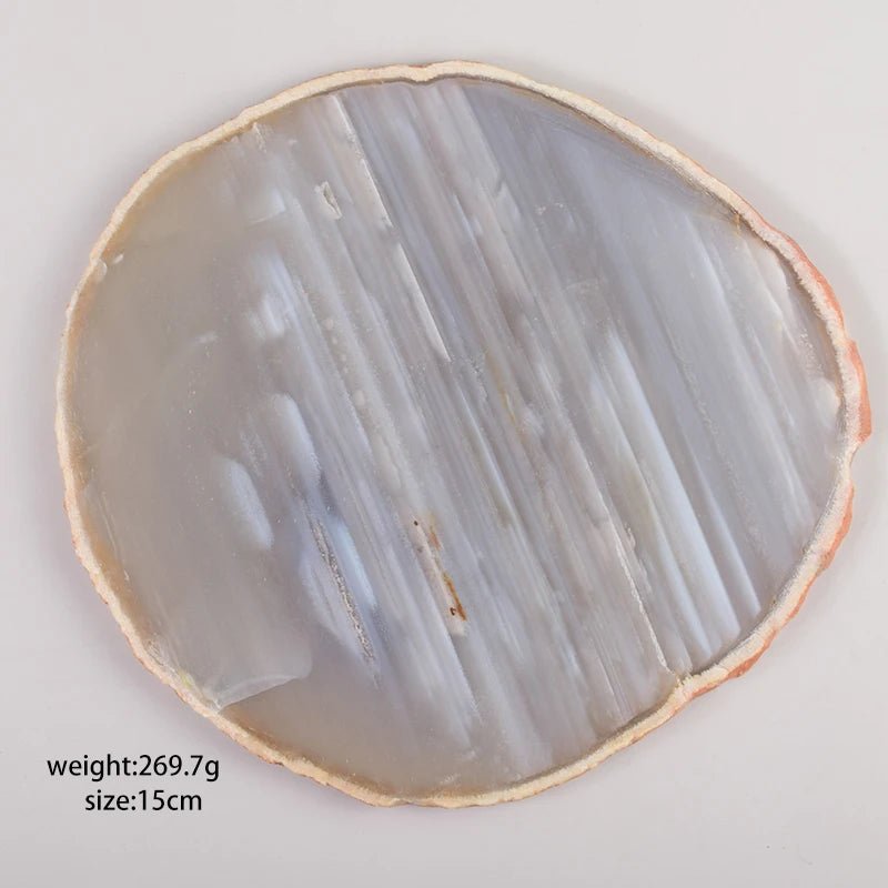 Super Big Natural Agate Slice Gems Crafts Stone Onyx Pad Coaster Cup Mug Glass Hot Beverage Holder Pad Mat Decorative Plates - Gemtopia