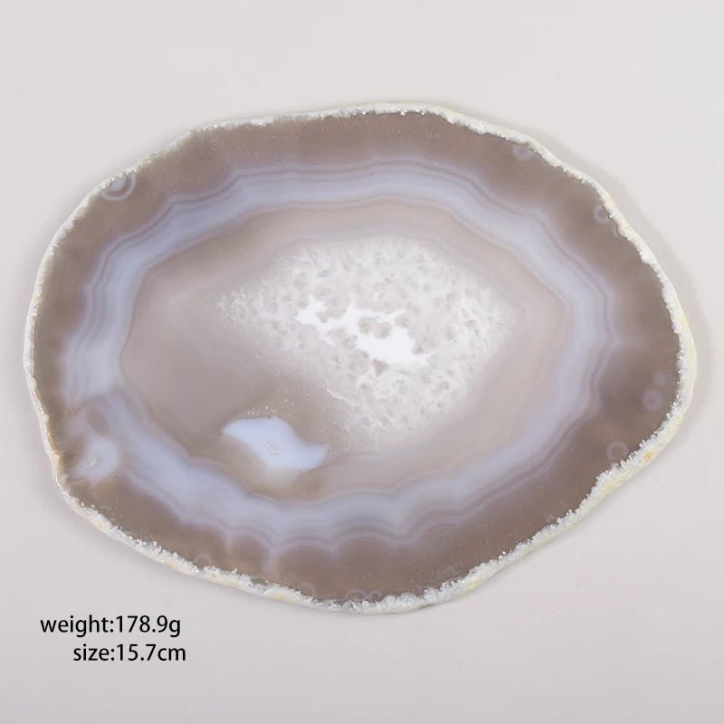 Super Big Natural Agate Slice Gems Crafts Stone Onyx Pad Coaster Cup Mug Glass Hot Beverage Holder Pad Mat Decorative Plates - Gemtopia