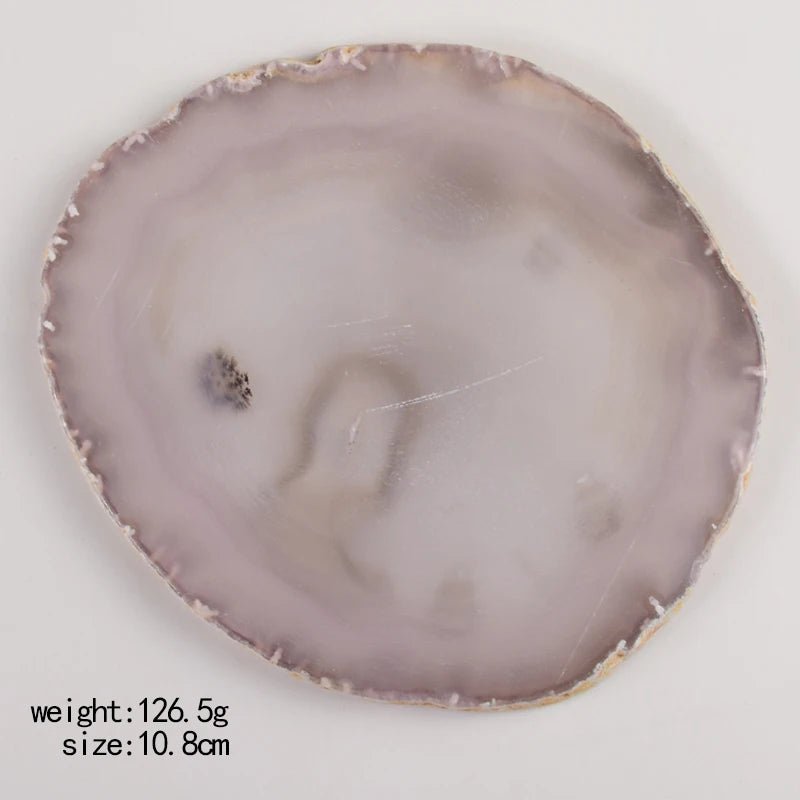 Super Big Natural Agate Slice Gems Crafts Stone Onyx Pad Coaster Cup Mug Glass Hot Beverage Holder Pad Mat Decorative Plates - Gemtopia