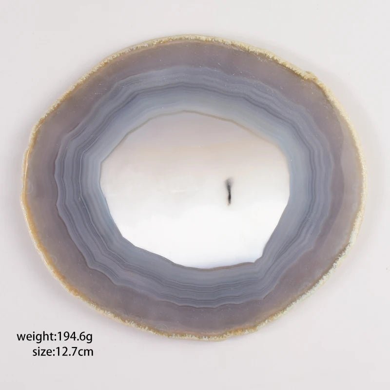 Super Big Natural Agate Slice Gems Crafts Stone Onyx Pad Coaster Cup Mug Glass Hot Beverage Holder Pad Mat Decorative Plates - Gemtopia