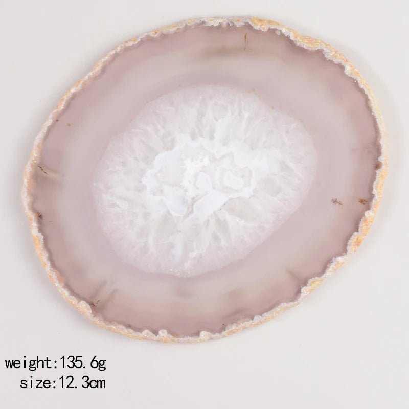 Super Big Natural Agate Slice Gems Crafts Stone Onyx Pad Coaster Cup Mug Glass Hot Beverage Holder Pad Mat Decorative Plates - Gemtopia